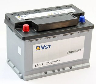 1000 R Аккумуляторная батарея Vst Стандарт 6СТ-74 (680A) EN (574 300 068)