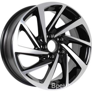 Колесный диск KDW 6.0x15 5/100 ET40 D57.1 KD1530 Black_Front_Polished - картинка 1