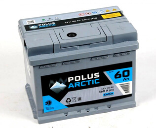 1100 E Аккумуляторная батарея POLUS ARCTIC 6СТ-60 (560А) низ.