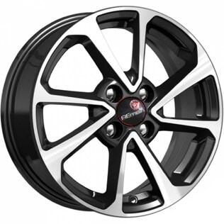 Колесный диск КиК КС861 6.0x15 4/100 ЕТ45 d54.1 алмаз черный (74039)