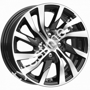 Колесный диск КиК КС882 (Kia Rio 2) 6.0x15 4/100 ET46 d54.1 алмаз чёрный (74641) - картинка 1