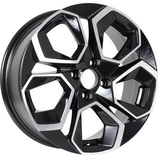Колесный диск KDW 6.5x16 5/112 ET45 D57.1 KD1620 Black_Front_Polished
